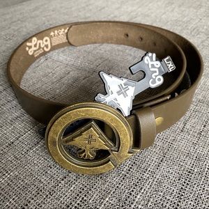 NWT LRG Brown Belt with Metal Buckle L/XL